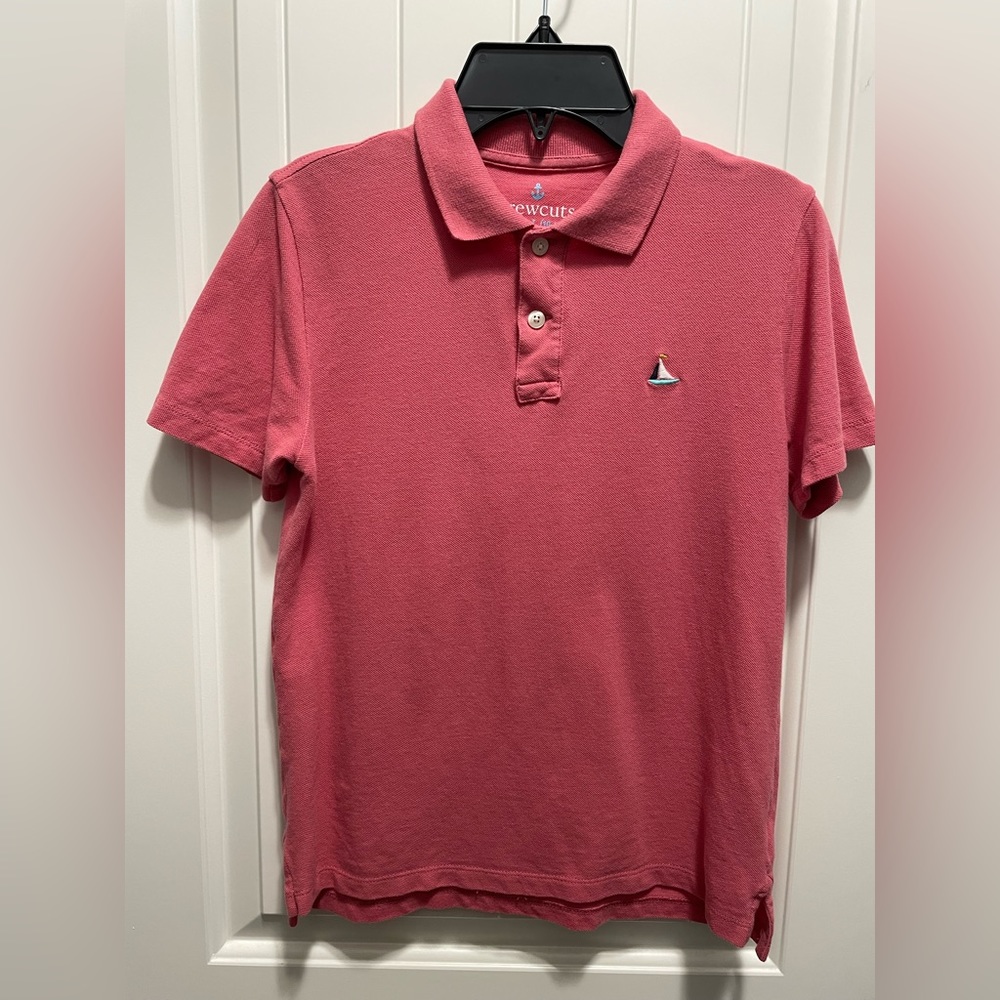 Crewcuts by J Crew boys polo shirt size Large in pink